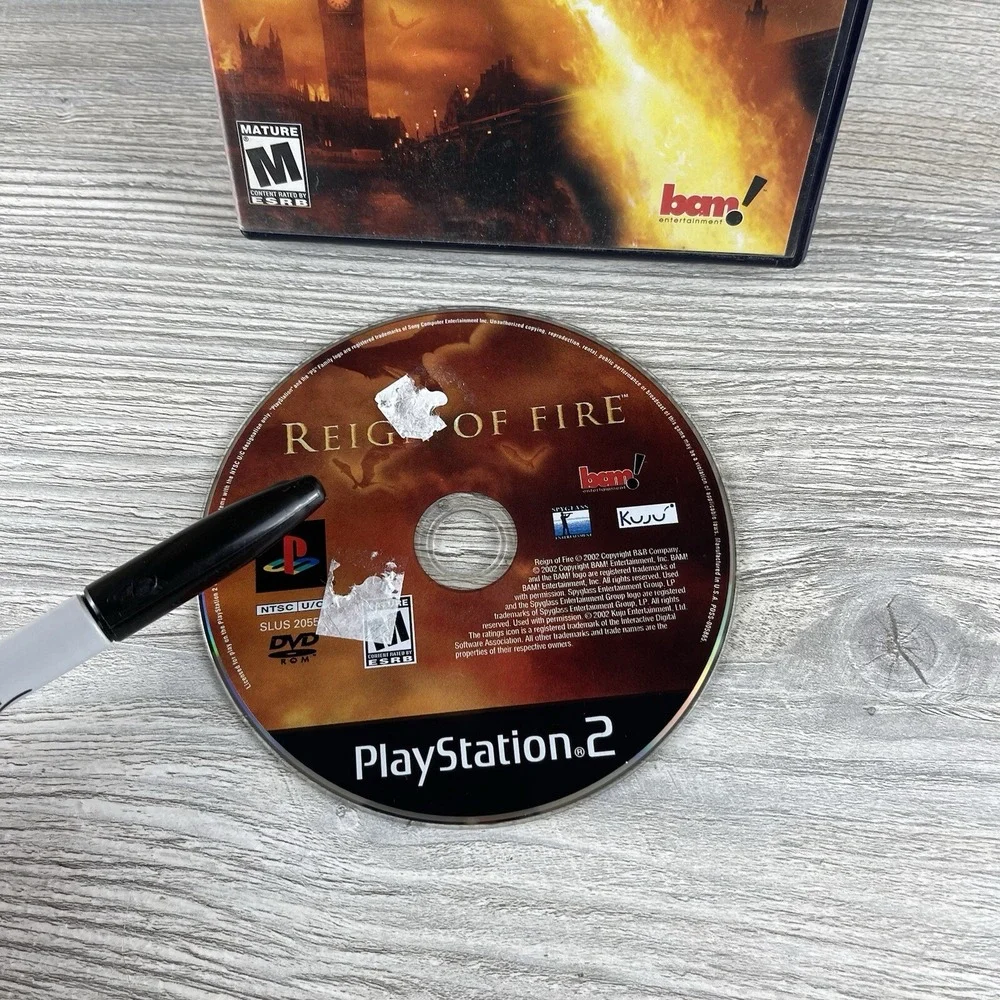 Reign of Fire PS2 Sony Playstation 2 Video Game Tested Working